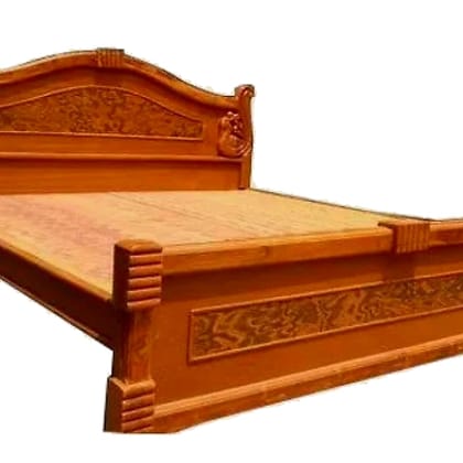 Carved Sheesham Platform Bed