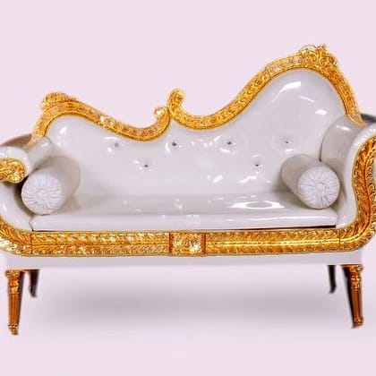 Gilded Carved Chaise Lounge