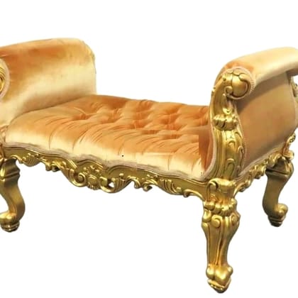 Gilded Upholstered Bench