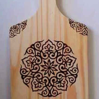 Mandala Pyrography Panel