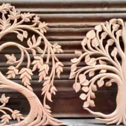 Carved Vine Relief Panel